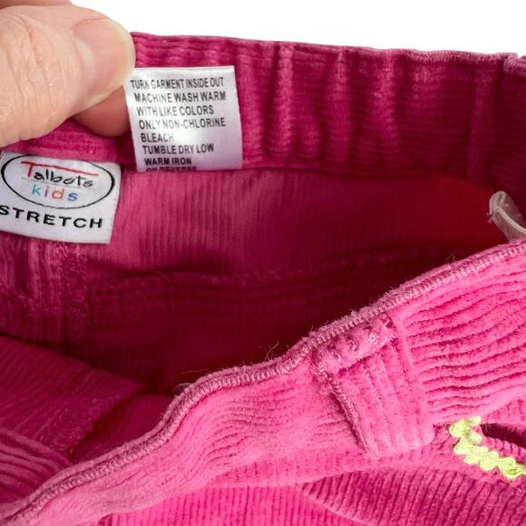 Talbots Kids Pink Corduroy Skirt Embroidered Winter Scene Size 6 Stretch - Picture 5 of 7